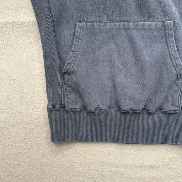 Champion x Todd Snyder Hoodie Mens X-Small Blue Ribbed Side Panels Kangaroo - Picture 7 of 10